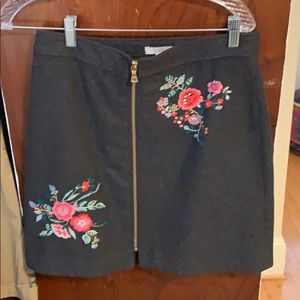 Brand New - Loft Embroidered Skirt , Size 4